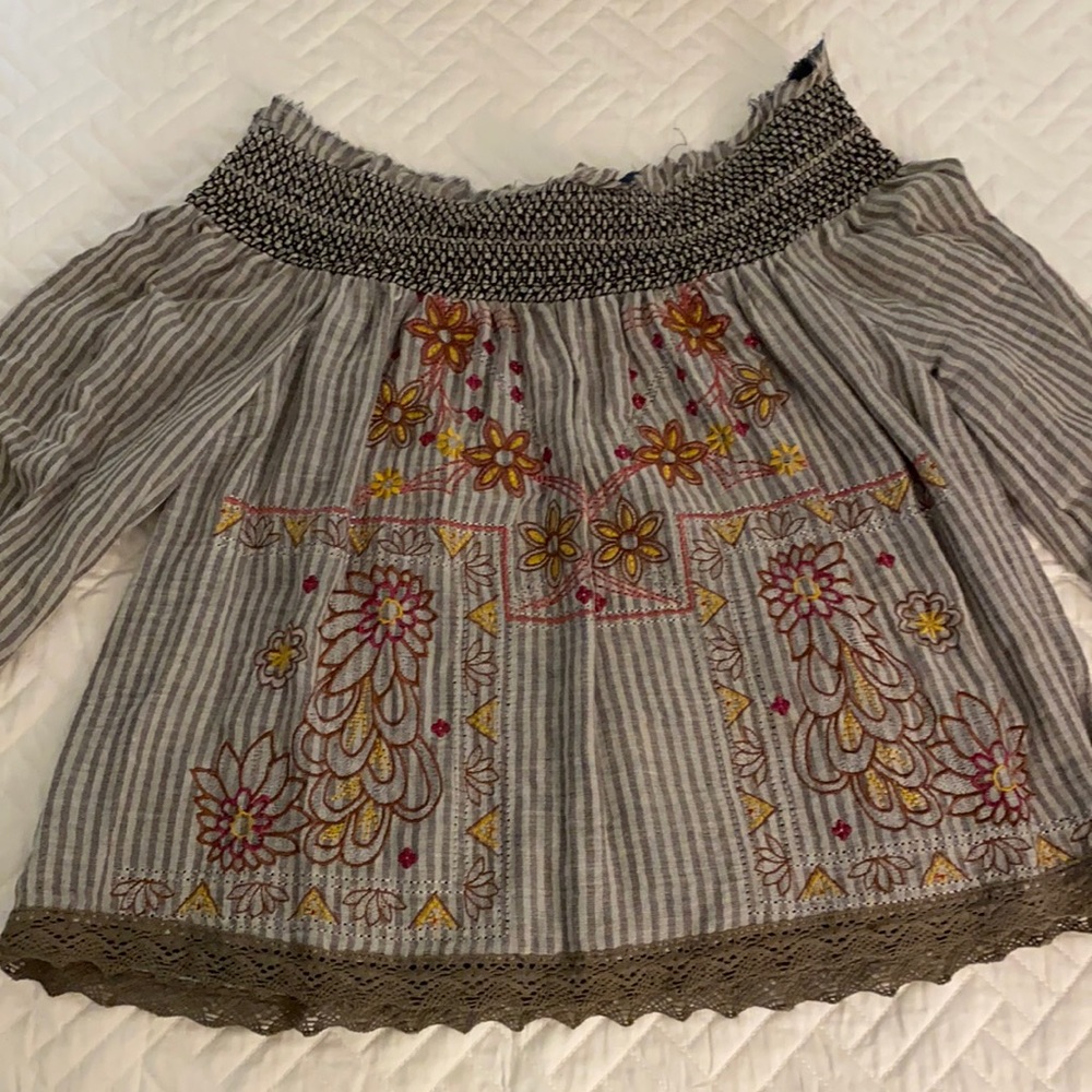 Anthro off the shoulder blouse